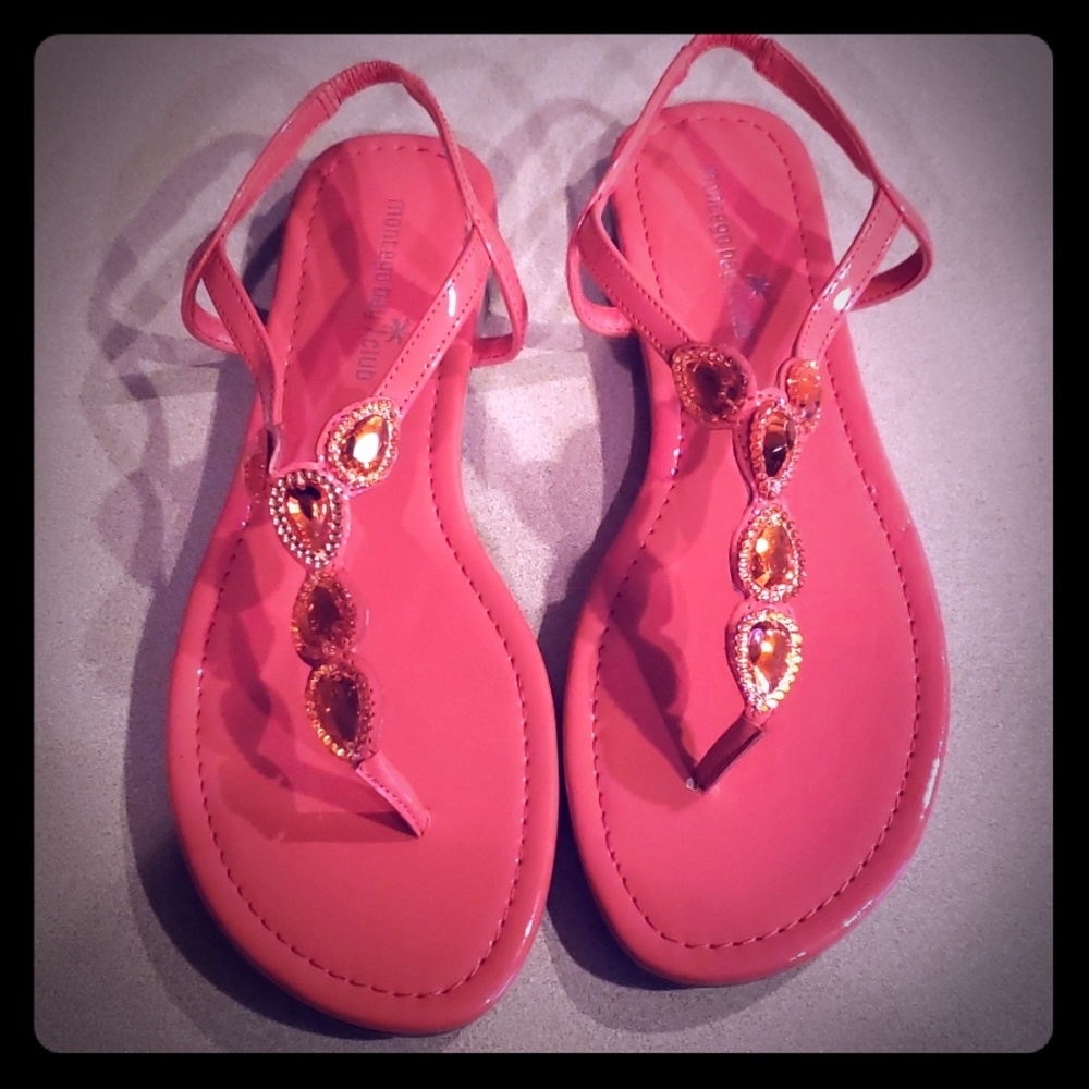 Montego Bay Club pink/coral strappy sandles